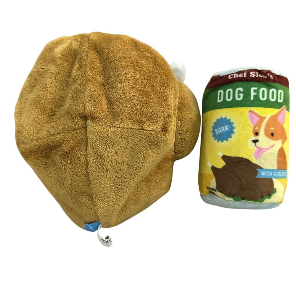 Bark Box Dog Toy Medium/Large Oven Barked Stuffed Turkey Crinkle BarkBox CLEAN